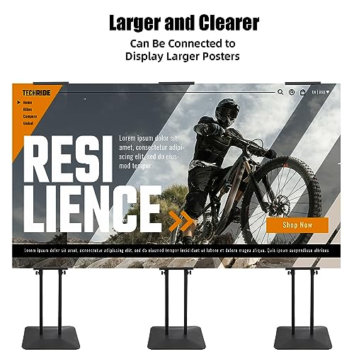 Poster Board Stand for Display, Floor Sign Holder for Banner Foam Board with 5.2lb Super Heavy Duty Base, Double Sided Display and Height Adjustable, for Business Advertising (1Pack)