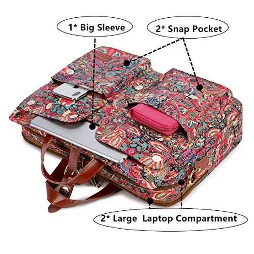 Baosha Multicoloured 17inch Laptop Computer Bag Messenger Bag Briefcase for Women BC-07