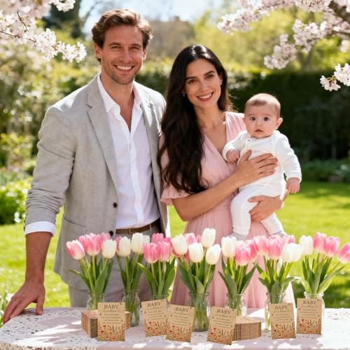 Baby Shower Wildflower Seed Packets - 100 Self-Adhesive Kraft Envelopes for Party Favors