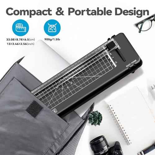 Laminator Machine A3 Laminating Machine with Built-in Trimmer, Fast Warm-up 13 Inch Cold and Thermal Lamination with 50 Laminating Sheets, 5-in-1 Portable Laminators for Home Office School Use
