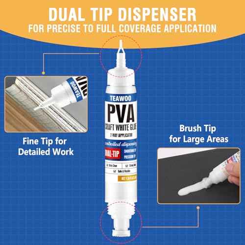 Book Repair & Binding Glue Kit ? 8.5 Oz + 2¡¿1.35 Oz Acid-Free PVA Adhesive ? Neutral pH, Dries Clear & Flexible for Books, Crafts, Collages & Paper Art, Used for Bookbinding and Book Repair