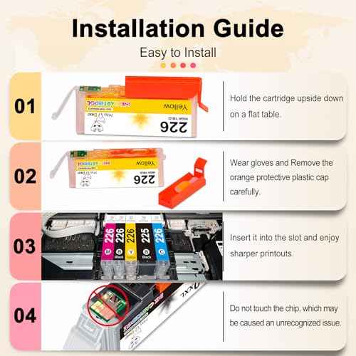 Miss Deer 21-Pack Ink Cartridges 225 and 226, Compatible Replacement for Canon PGI-225 CLI-226 for MG6220 MG6120 MG5320 MG5220 MX882 MX892 (5 Large Black, 4 Small Black, 4 Cyan, 4 Magenta, 4 Yellow)