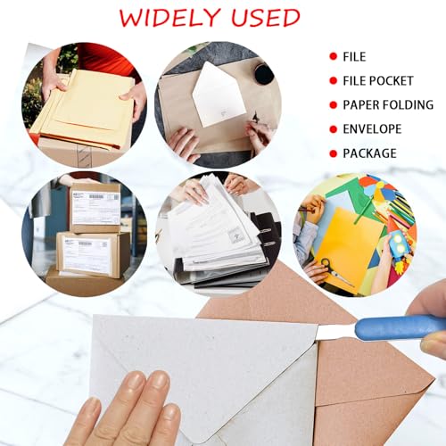 4 Pack Stainless Steel Letter Openers with Ergonomic Handles - Office Mail Cutters
