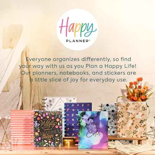 Happy Planner Disc-Bound Planner Jan.?Dec. 2026, Includes 3 Extra Months and 2 Sticker Sheets, Big Size, 8.5" x 11", Dashboard Layout, Ink & Ivy