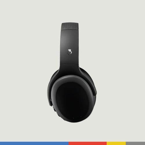 Skullcandy Crusher ANC 2 Wireless Over-Ear Bluetooth Headphones with Multi-Sensory Bass and Charging Cable, Active Noise Cancelling, Up to 60 Hours Battery, Microphone for iPhone Android - True Black