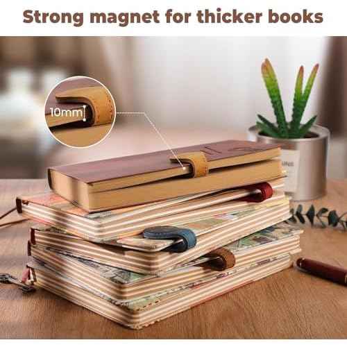 Personalized Magnetic Leather Bookmark, 26 Letters Custom Leather Bookmarks, Handmade, Leather Magnetic Bookmark for Book Lovers Readers Women Kid(Blue£¬M£©