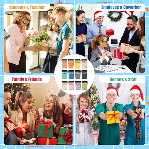 36 Sets Employee Appreciation Gifts Bulk Coffee Cup Sticky Notes with Inspirational Pens, Funny Notepads Motivational Ballpoint Pen Christmas Gifts for Coworker Teacher Nurse Office Supplies