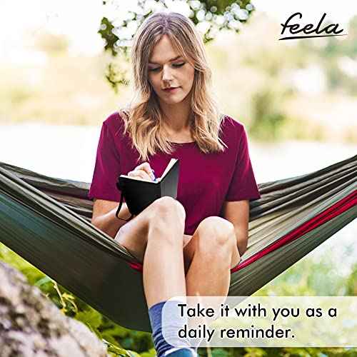 feela 15 Pack Pocket Small Notebooks Bulk, Mini Cute Notepads Hardcover College Ruled Lined Journals with Pen Holder for School Business, with 15 Black Pens, 3.5¡±x 5.5¡±, A6, Black Navy Dark Green