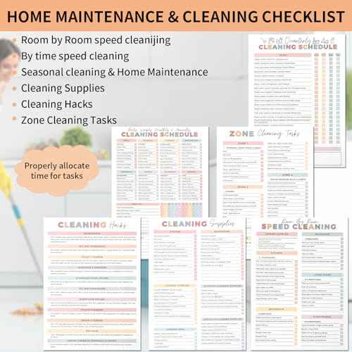 ADHD Cleaning Planner?, Cleaning Plan Schedule and Checklist? for Adults and Teens, Adhd Cleaning and Organizing Planner, Daily Weekly Monthly Checklist for Home, Reusable ?DIY Household Cleaning Planner?