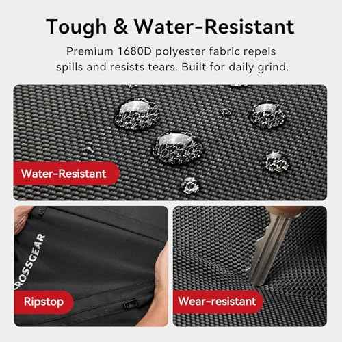 CROSSGEAR Large Travel Backpack Waterproof Laptop Bag Airline Approved Business Office Work Computer Casual Daypacks TSA Lock Anti-Theft Bookbag with USB Port Fit 17.3 inch Laptops for Men Women