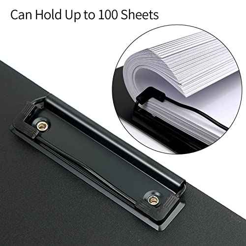 A4 Clipboard Folder,10 Pack Foldable Clipboards with Pocket for Business,Office,School or Restaurant (Black)
