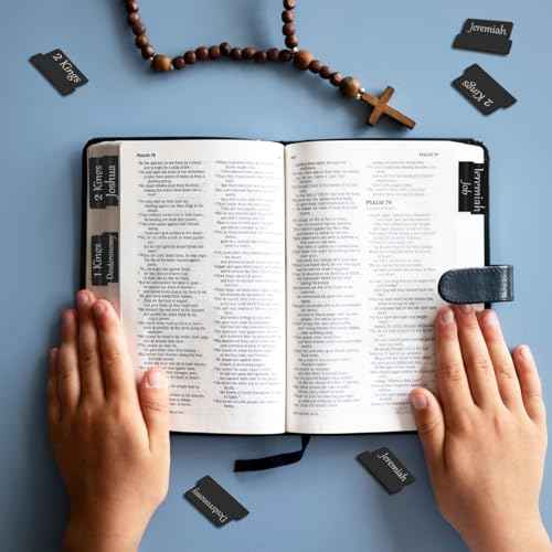 Starboling Bible Tabs,Black Reposition Laminated Bible Tabs,Bible tabs for Women,Remove & Replace Bible Index Tabs,Easy to Read and Apply Bible Tabs for Women and Man