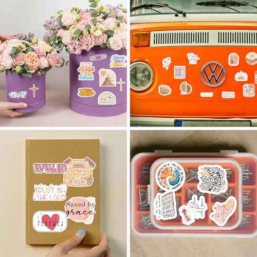 225 PCS Christian Bible Verse Stickers ? Inspirational Journaling & Study Stickers for Water Bottles, Laptops, Notebooks & Scrapbooking ? Waterproof