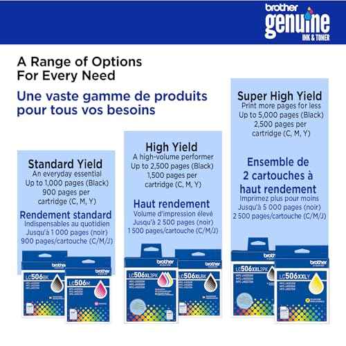 Brother Genuine LC506BK Standard Yield Black Ink Cartridge (for use with Brother INKvestment 4355, 4555, and 4557 Printers)