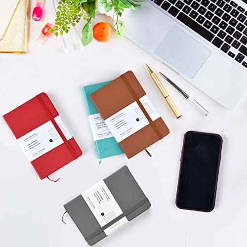 Coopay 12 Pack Pocket Notebook Journals Bulk, 3.5" x 5.5", 160 Lined Pages, A6 Mini Notepad Hardcover leather Journal with 100GSM Thick Paper, Small Notebooks for Writing Work Men Women (6 Colors)