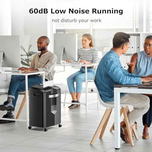 Bonsaii 12 Sheet Micro Cut Paper Shredder | 60-Minute Continuous Run Time | Home Office Heavy Duty Shredder for CD, Credit Card, Mails, Staple, Clip, Jam-Proof System | 4.2 Gal Pullout Bin