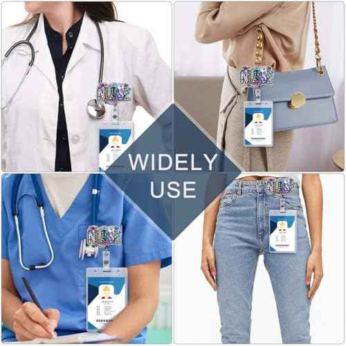 Funny Nurse Badge Reel Holder Retractable, Cute Nurses Week Gifts ID Badge Reel with Alligator Clip & 24¡± Durable Nylon Cord for Nurse Nursing School Student RN CNA LPN & Medical Personnel | Acrylic