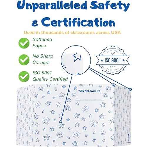 Plastic Privacy Folders for Students ? Durable + Erasable ? Desk Privacy Panel, Easy-Store Privacy Shields for Student Desks, Testing Dividers for Classroom, Test Dividers for Student Desks (4)