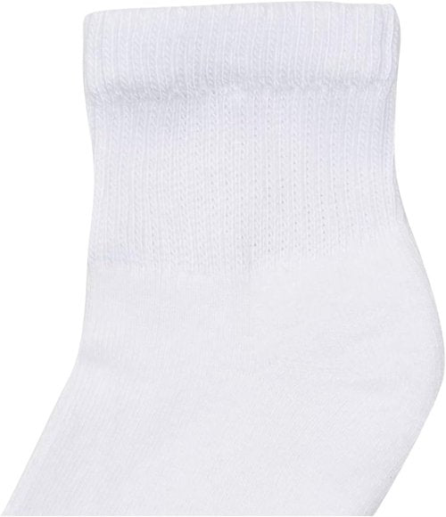 Hanes Women's Ankle Socks - Comfort Toe Seamed, Available in White & Black | 6-Pack