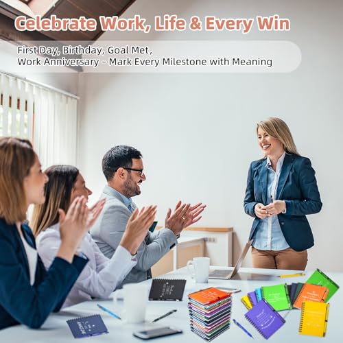 40 Sets/80 Pcs Employee Appreciation Gifts Bulk, Inspirational Notebooks with Motivational Pens for Staff, Thank You Gifts for Coworkers, Teachers,Team ,Nurse, DSP, Housekeeping, Office, School