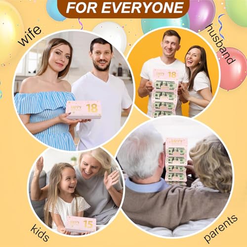 18th Birthday Pink Money Envelope Gift Set for Women & Girls - Pack of 1