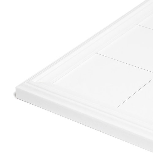 U Brands Farmhouse Dry Erase Calendar White Board with White Frame Set, Office Supplies, with Magnets, 20” x 30”, 3 Pieces