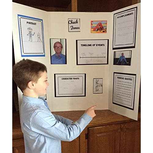 Pacon¢ç 80% Recycled Single-Walled Tri-Fold Presentation Boards, 48" x 36", White, Carton Of 24