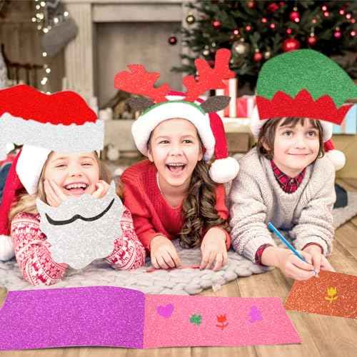 40 Sheets Glitter Cardstock, 20 Colors Premium Cardstock for Cricut, Crafts and DIY Projects, 8.5x11in Glitter Paper for Card Making (250 GSM)