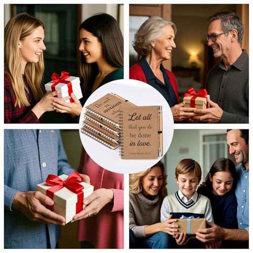 10 Pcs/5 Set of Christian Gifts Spiral Notebooks Bulk Journals with Christian Pens Prayer Journal Christian Journal for Women and Men, Perfect Home Gifts