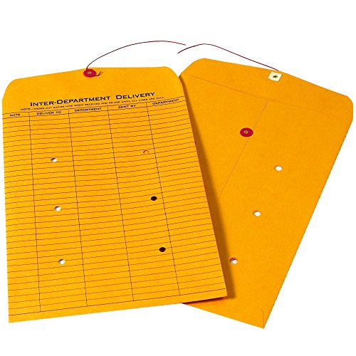 Partners Brand 10x15 Kraft Inter-Department Envelopes with Print, Pack of 100