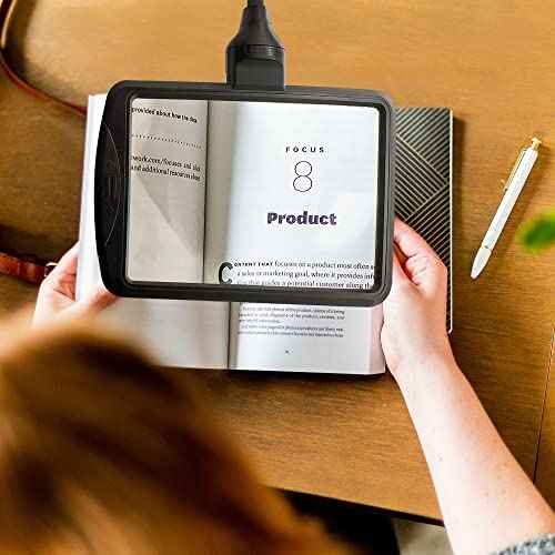 4X Gooseneck Magnifying Lamp Lighting with 28 SMD LEDs, Table Desktop Stand Magnifier Hands-Free for Hobby, Sewing, Crafts, Close Work, etc.