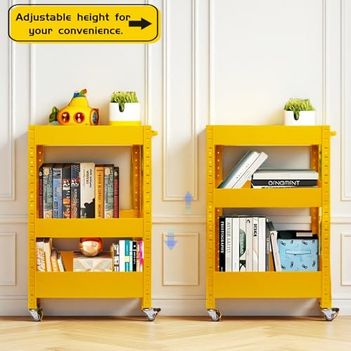 3 Tier Rolling Cart Metal? Quick-Assembly, Thick Galvanized Steel, Waterproof & Moisture-Proof, 200 lbs Max Load, Brake Wheels, Multi-Purpose Use (Home & Commercial & Bar)