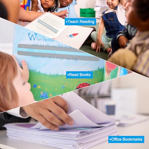 PATIKIL Guided Reading Strips 6 Pack - Colorful Tracking Rulers for Dyslexia & Focus