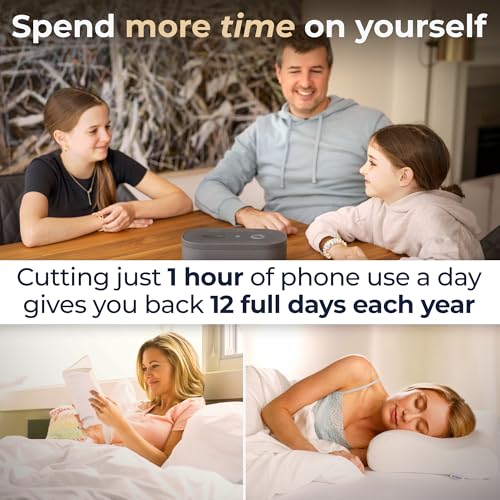 Mindsight Timed Lock Box | Unplug from Phones, Video Games, Social Media, Snacks & Cravings | 3 Modes based on Willpower | Easy to Use | Out of Sight ~ Out of Mind | Boost Your Mental Wellness