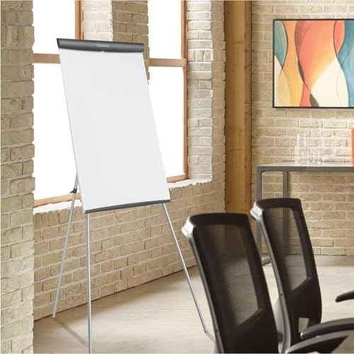 Quartet Melamine Presentation Easel, Whiteboard/Flipchart, 3' x 2', Gray Frame (ET32EU)