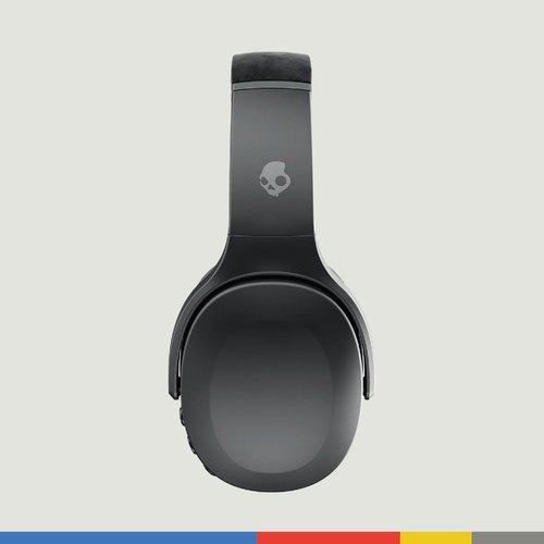 Skullcandy Crusher Evo Wireless Bluetooth Headphones with Multi-Sensory Bass and Charging Cable, Noise Isolating Over-Ear Fit, Up to 40 Hours Battery, Microphone for iPhone Android - True Black