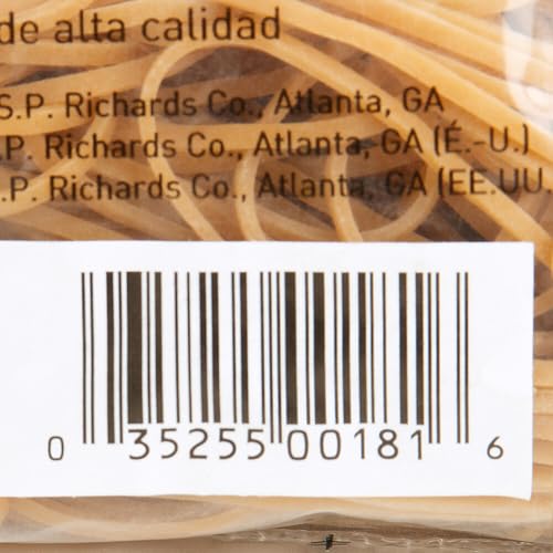 Business Source Natural Rubber Bands 1/4 lb Open-Ring Pack for Office & Industrial Use