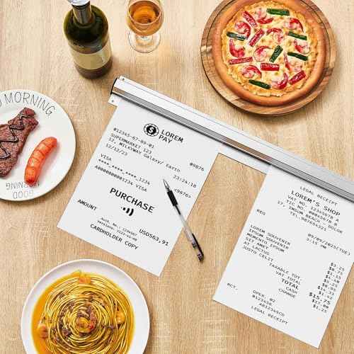 Irenare Ticket Holder for Restaurants 36/48/60" Ticket Check Rack Order Holder Rail Display Slide Rack for Commercial Kitchens, Cafes, Pubs & Bars(48 Inch,2 Pcs)
