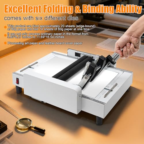 A3 110V Booklet Folding Binding Machine - Automatic Paper Maker for Offices & Print Shops