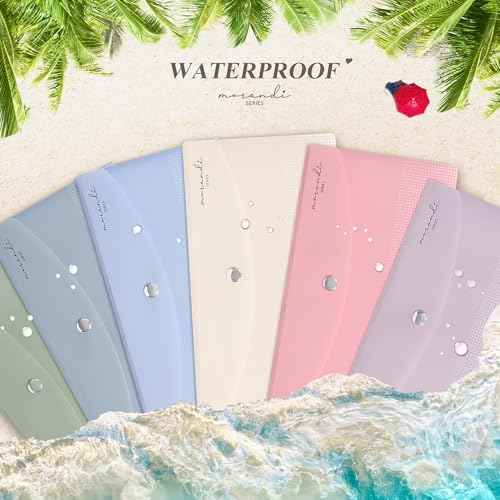 H4D Budget Envelopes for Cash System, Bill Bags, Small Plastic Receipt Holder Organizer, Morandi Colors, 9x5 Inch, 6 Pack
