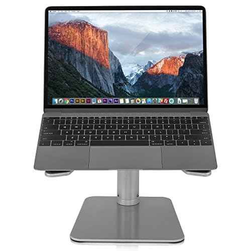 Mount-It! Adjustable Height Laptop Stand for MacBook | Ergonomic Laptop Stand Riser | Tilted Laptop Lift for MacBook Air, MacBook Pro and 11-15 inch Laptops