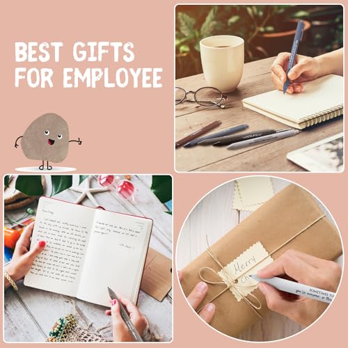 50 Sets Motivational You Rock Employee Appreciation Gifts Bulk Ballpoint Pens and inspirational Cards and Brooch Pin Organza Bags Inspirational Thank Gift for Team Coworker Staff (You Rock)