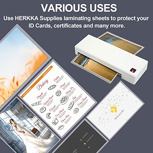 HERKKA 600 Pack Laminating Sheets 8.5x11 Inch 3 Mil Clear Thermal Pouches