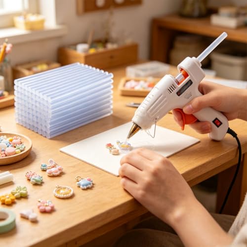 YOTOM 100 Pcs Mini 4 x 0.27 In. Clear High Temp Glue Sticks - For Crafting & DIY