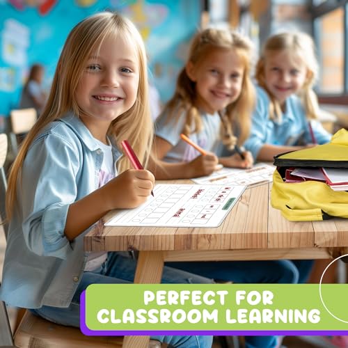 SCRIBBLEDO Phonemic Awareness Sounds & Blends Dry Erase Sheets 9¡±x12¡± Phonics Learning English Syllables Letter Practice Homeschool Teacher Student Supplies Classroom Pack of 10