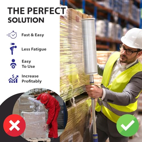 Heavy Duty Stretch Film Dispenser Pole Holder - Extra Long High