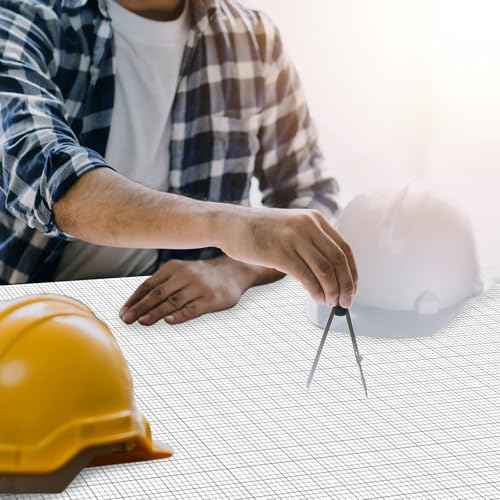 gisgfim 50 Sheets Large Graph Paper 24 x 36 In Graph Paper Pad 1/4 In Ruled Large Grid Paper Sheet Blueprint Paper Engineering Paper Poster for Architect Designer Mathematician Draftsman(White£©