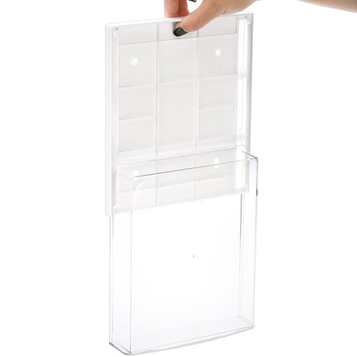 SOUJOY 3 Pack Under Desk Drawer, Self-Adhesive Slide Out Organizer Tray, Plastic Stick On Table Hidden Attachable Drawer Tray for Office Home School Kitchen