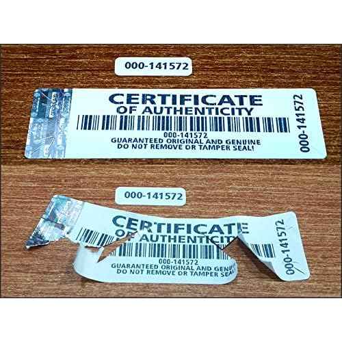 250 pcs High Security Certificate of Authenticity Labels Security Stickers with Hologram Stripe and Extra Label with Serial Number 2.75 x 0.78 inch