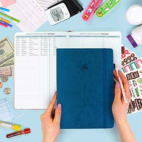 Clever Fox Large Medical Planner 12-Month ? Medical Notebook, Health Diary, Wellness Journal to Track Health ? 12 Months, 7x10.5¡È (Mystic Blue)